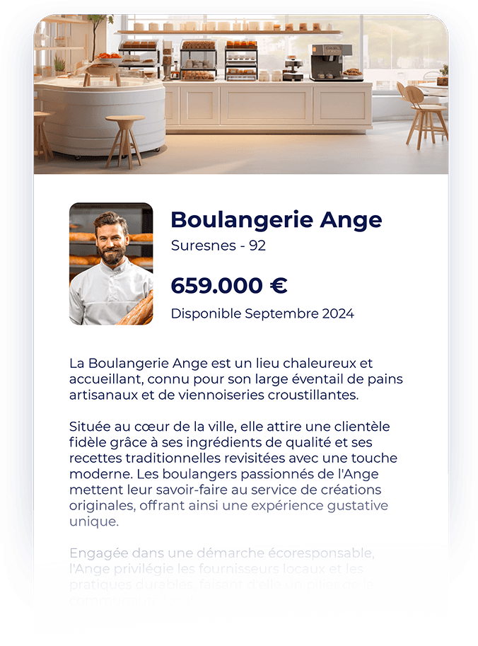 Exemple d'offre Captain - Boulangerie Ange