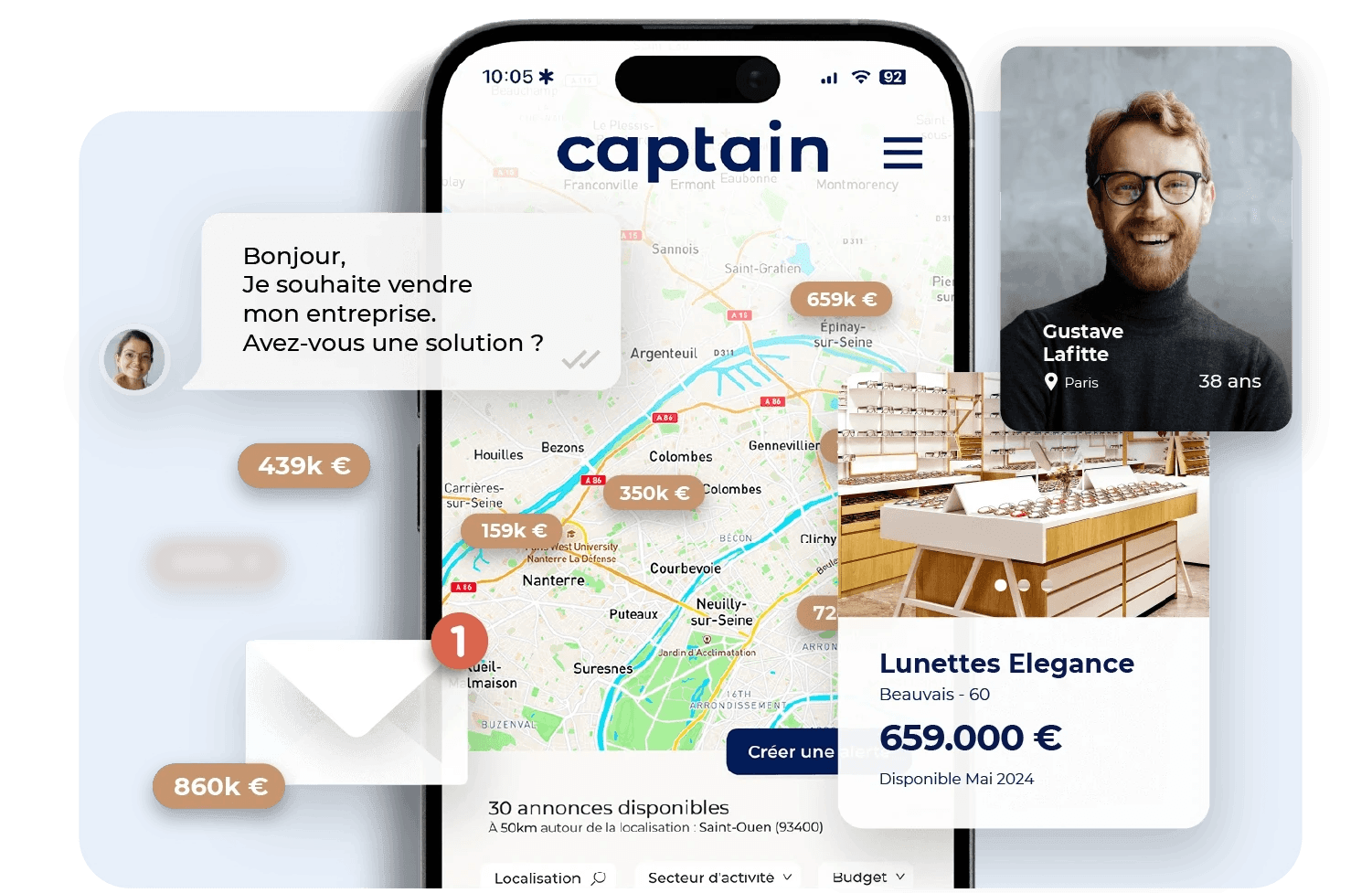 Application Captain - processus de cession
